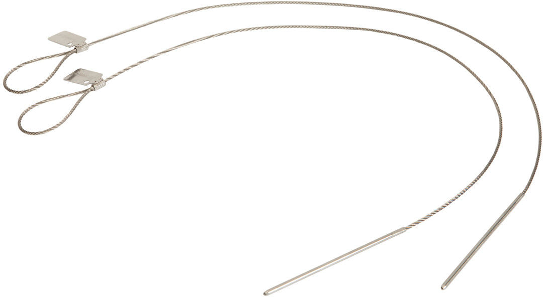 Fleksible grillspyd 68 cm rustfritt stål 2-pk Big Green Egg forfra