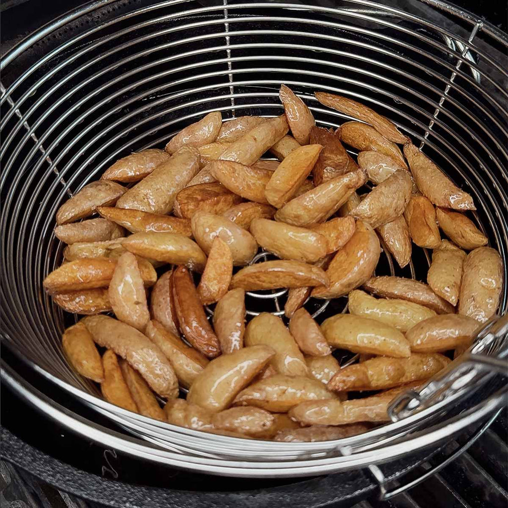 Friteringskurv for dutch oven rustfritt stål - SANTOS bakside