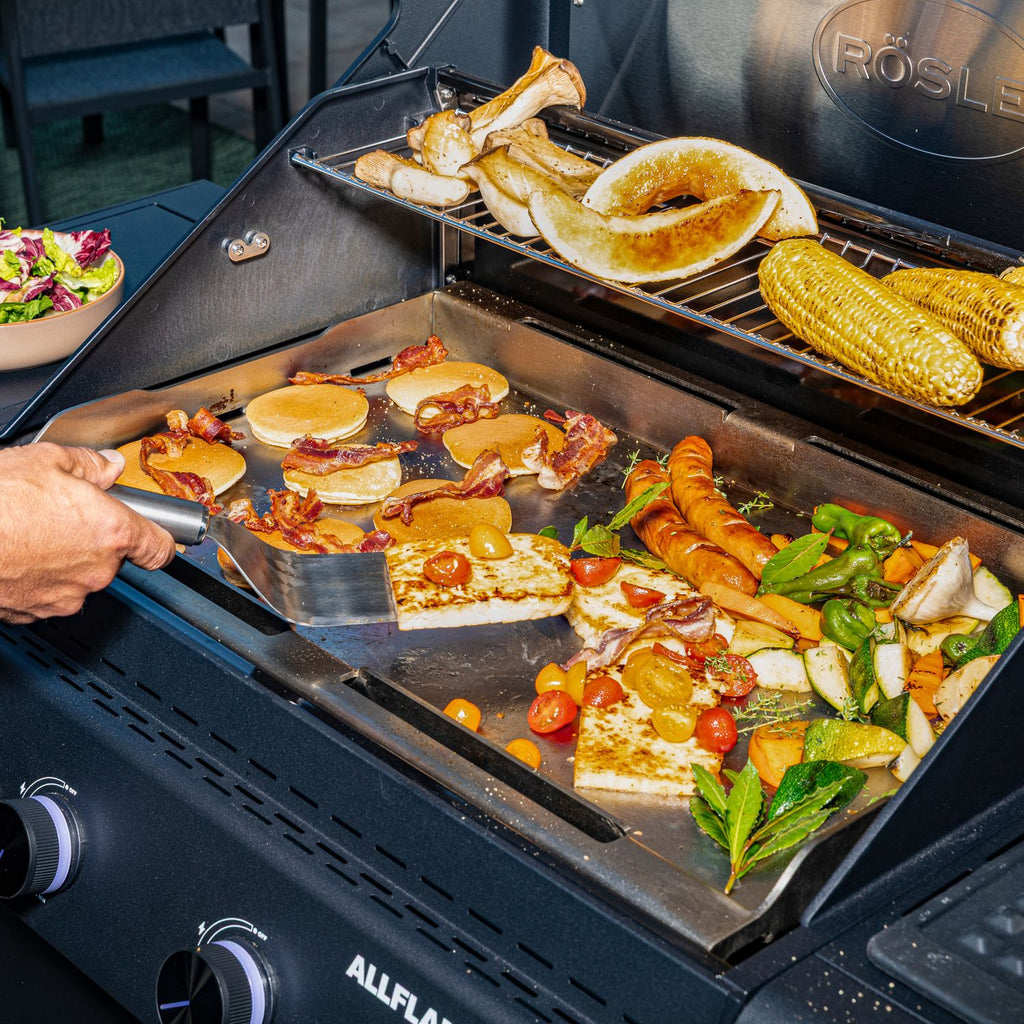 Bakside av Full-Size BBQ plancha rustfritt stål for ALLFLAME/EPICFLAME - Rösle