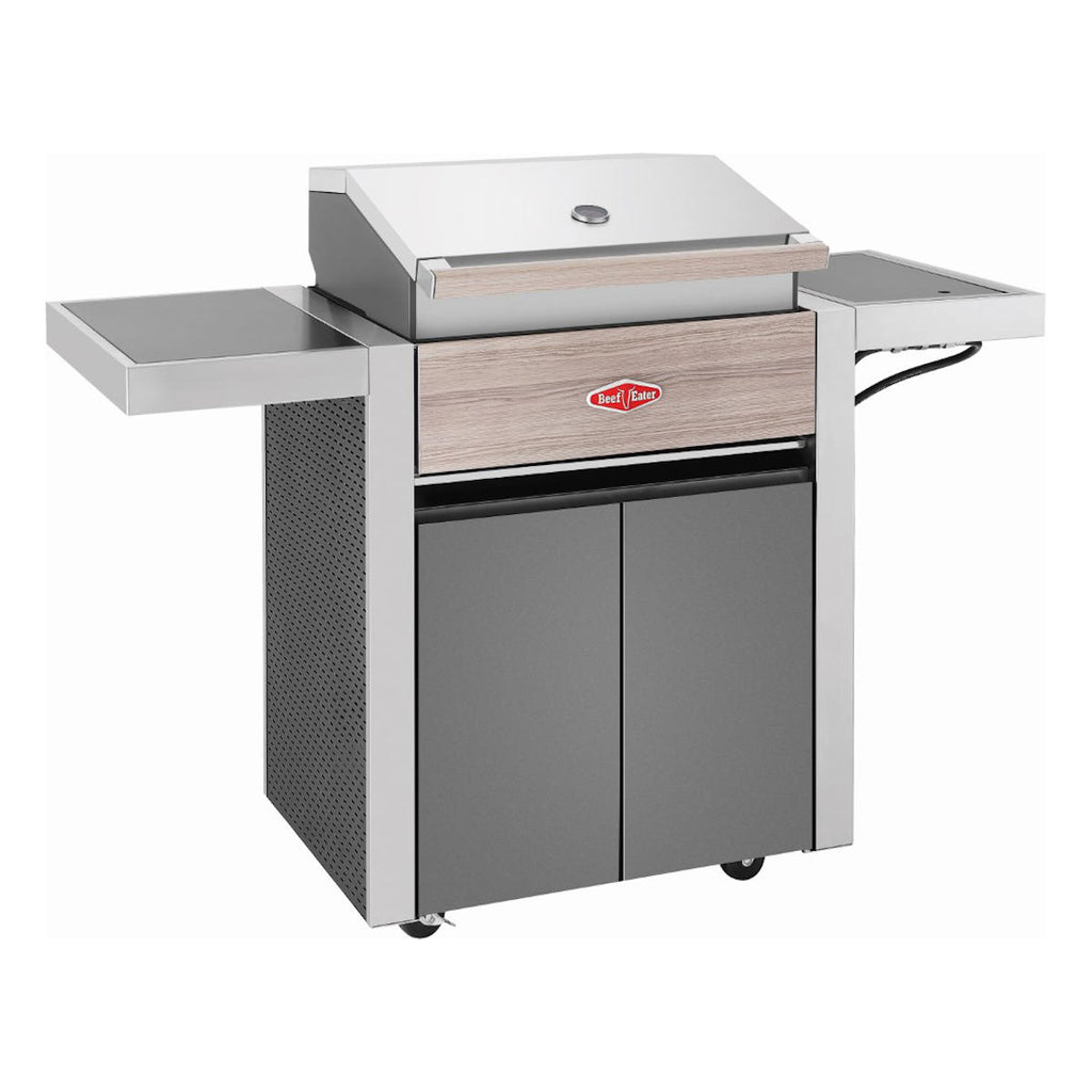 Gassgrill 1500 Serie 3 brennere med sidebrenner bakside