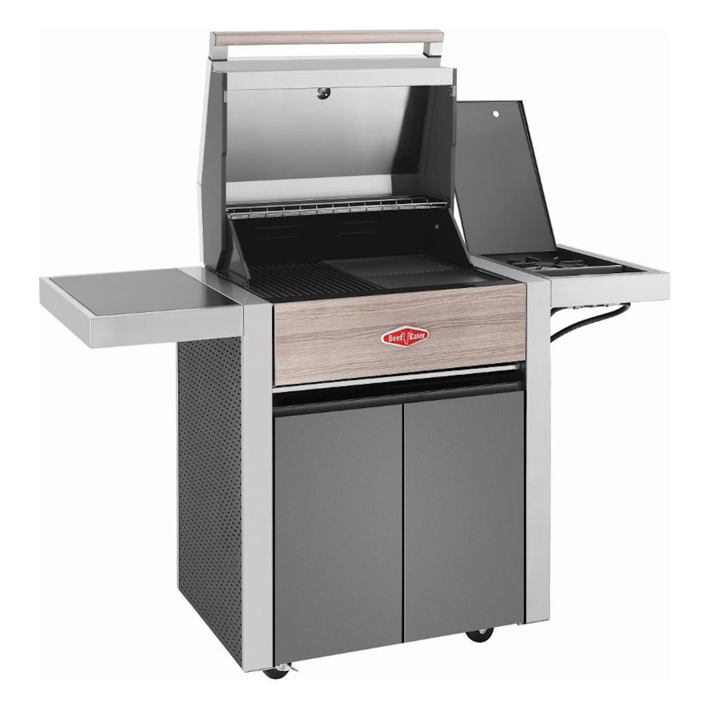 Lokk med temperaturmåler på Gassgrill 1500 Serie 3 brennere med sidebrenner