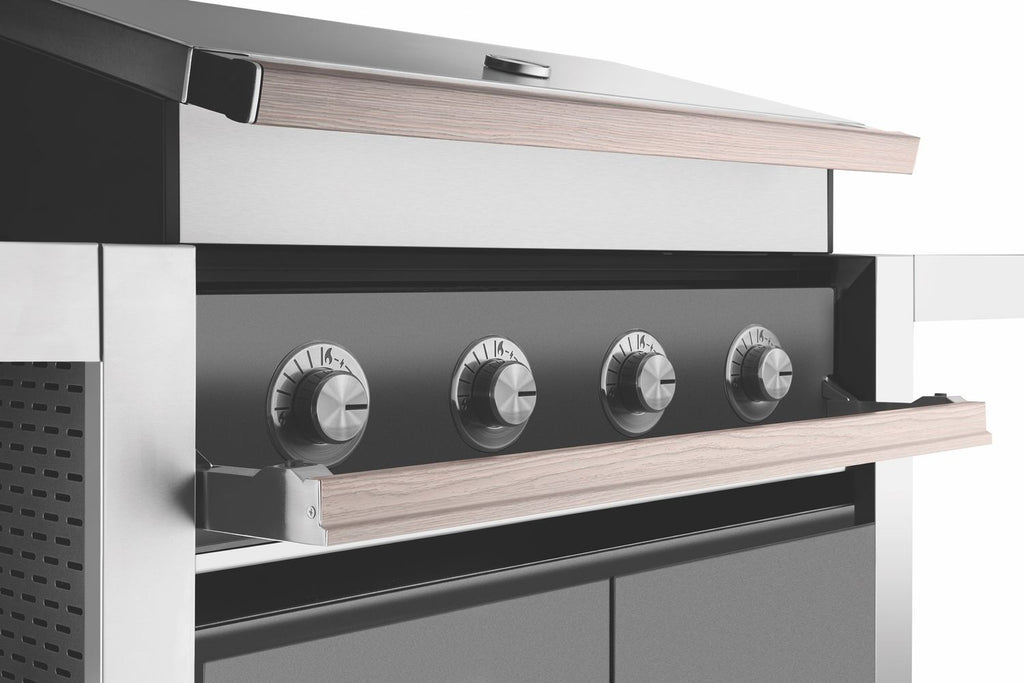 Gassgrill 1500-Serie 4 brennere med sidebrenner - BeefEater med termometer