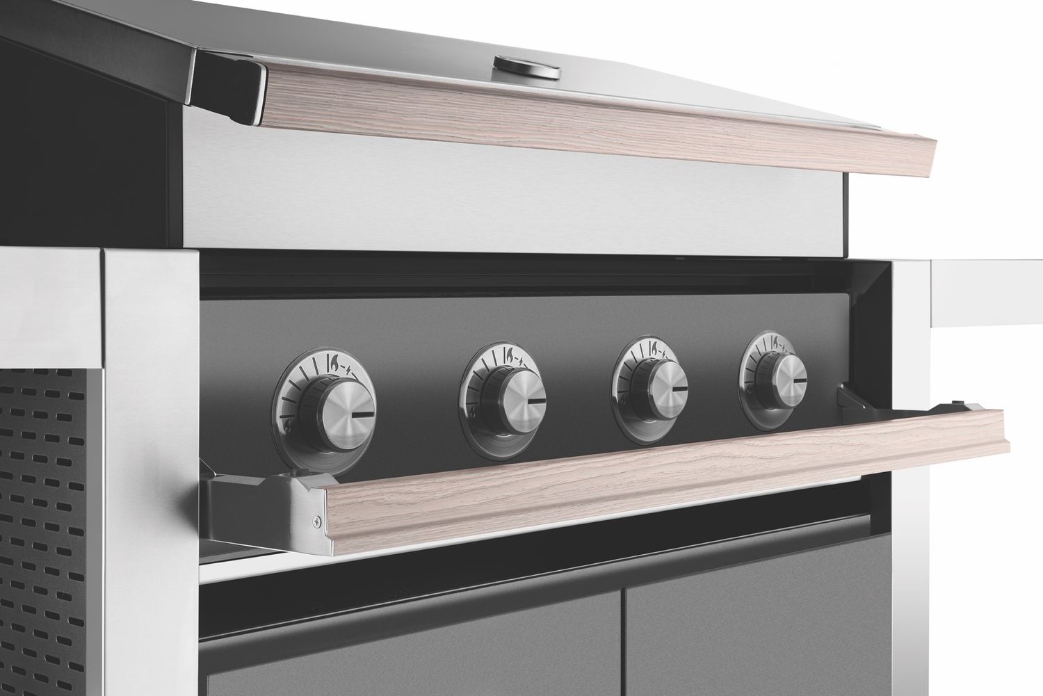 Gassgrill 1500-Serie 4 brennere med sidebrenner - BeefEater med termometer
