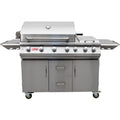 Gassgrill 7 Burner Premium 4+2 brennere med bakbrenner - BULL forfra
