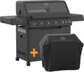 Gassgrill Allflame Hero 6 med bakbrenner inkl. grilltrekk forfra