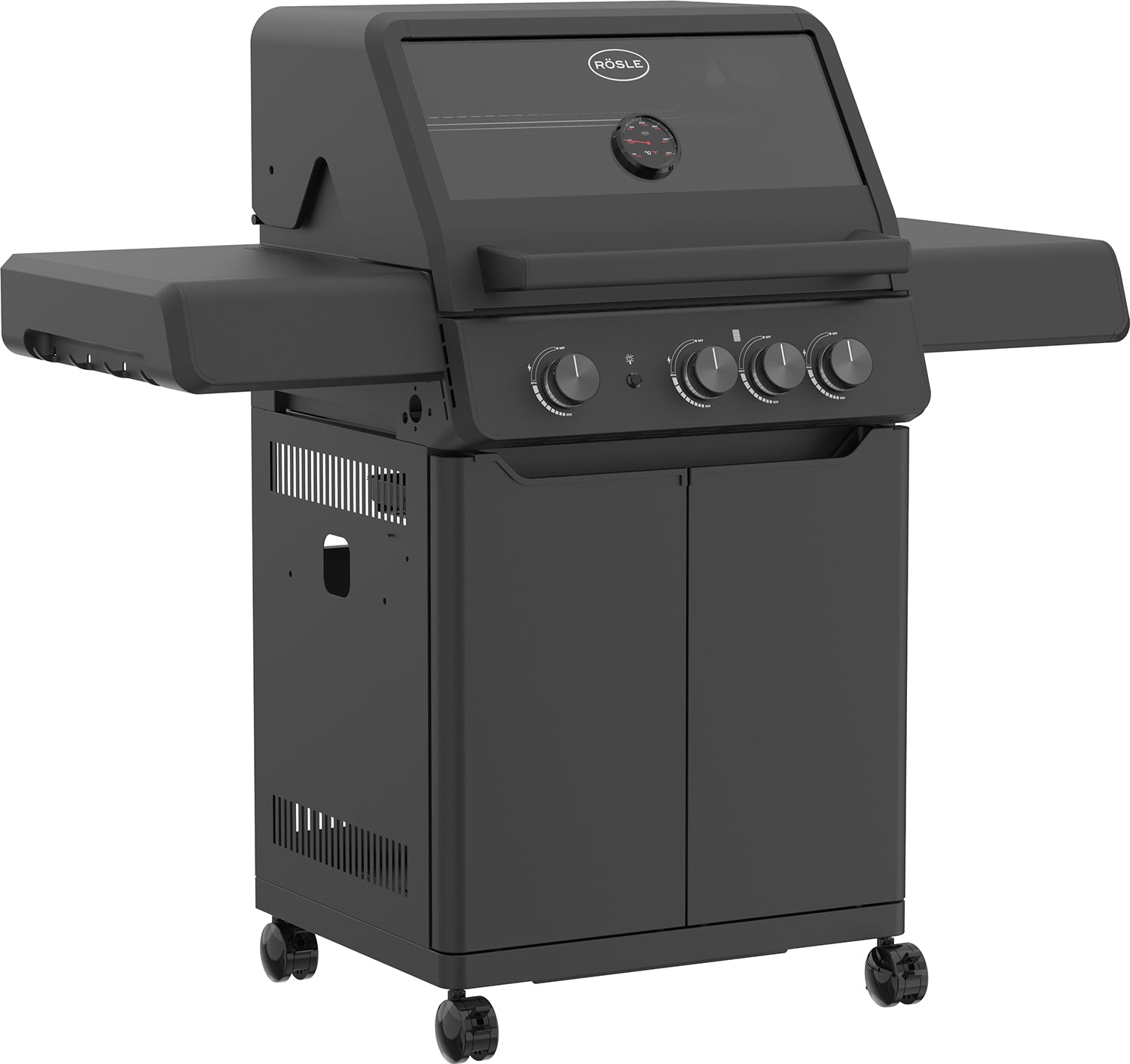 Gassgrill Allflame Peer 3 med 3 brennere støpejernsrist forfra