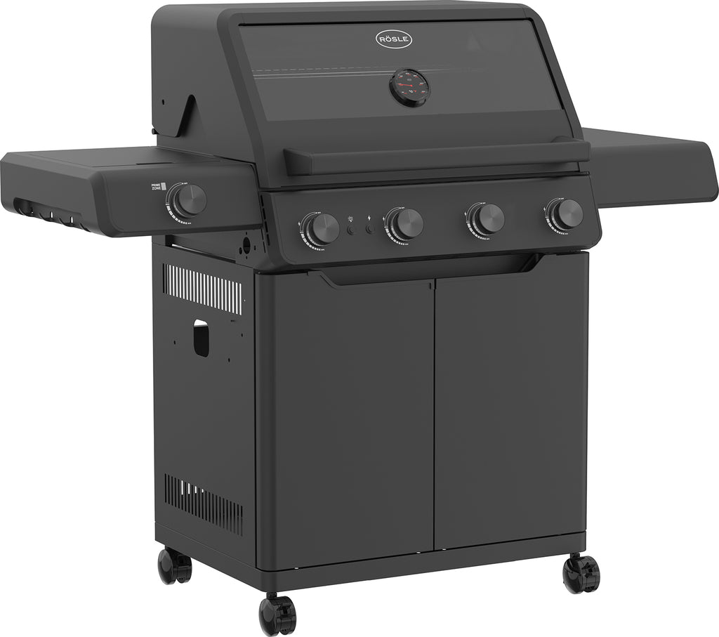 Gassgrill Allflame Prime 4 med sidebrenner bakside