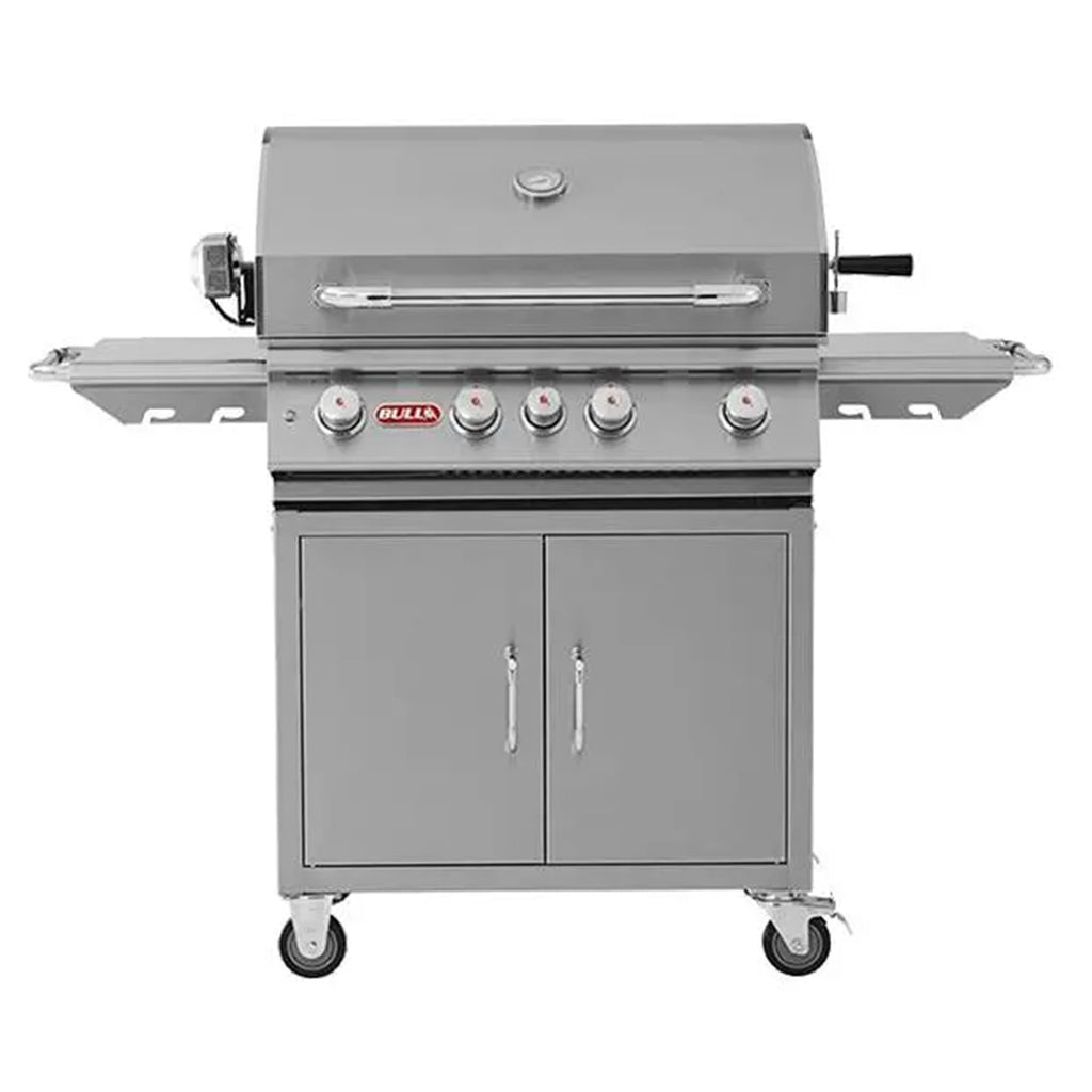 Gassgrill Angus stasjon 4 brennere rustfritt stål bakbrenner - Bull forfra