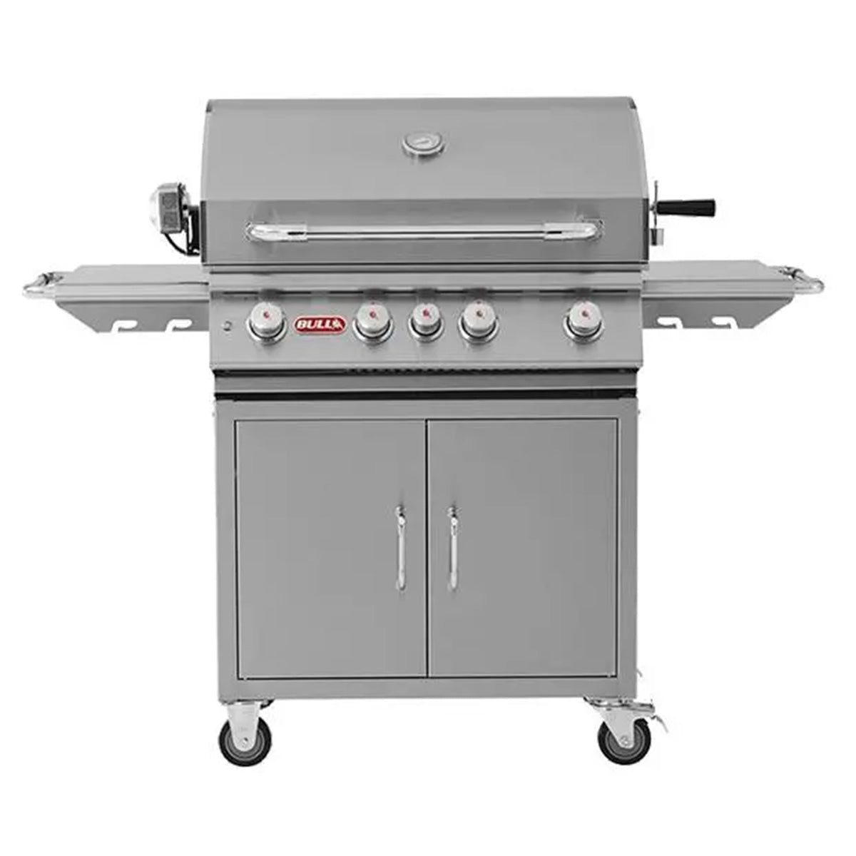 Gassgrill Angus stasjon 4 brennere rustfritt stål bakbrenner - Bull forfra