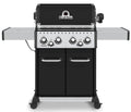 Gassgrill Baron 490 Black 4 brennere med dreiespidd Broil King forfra