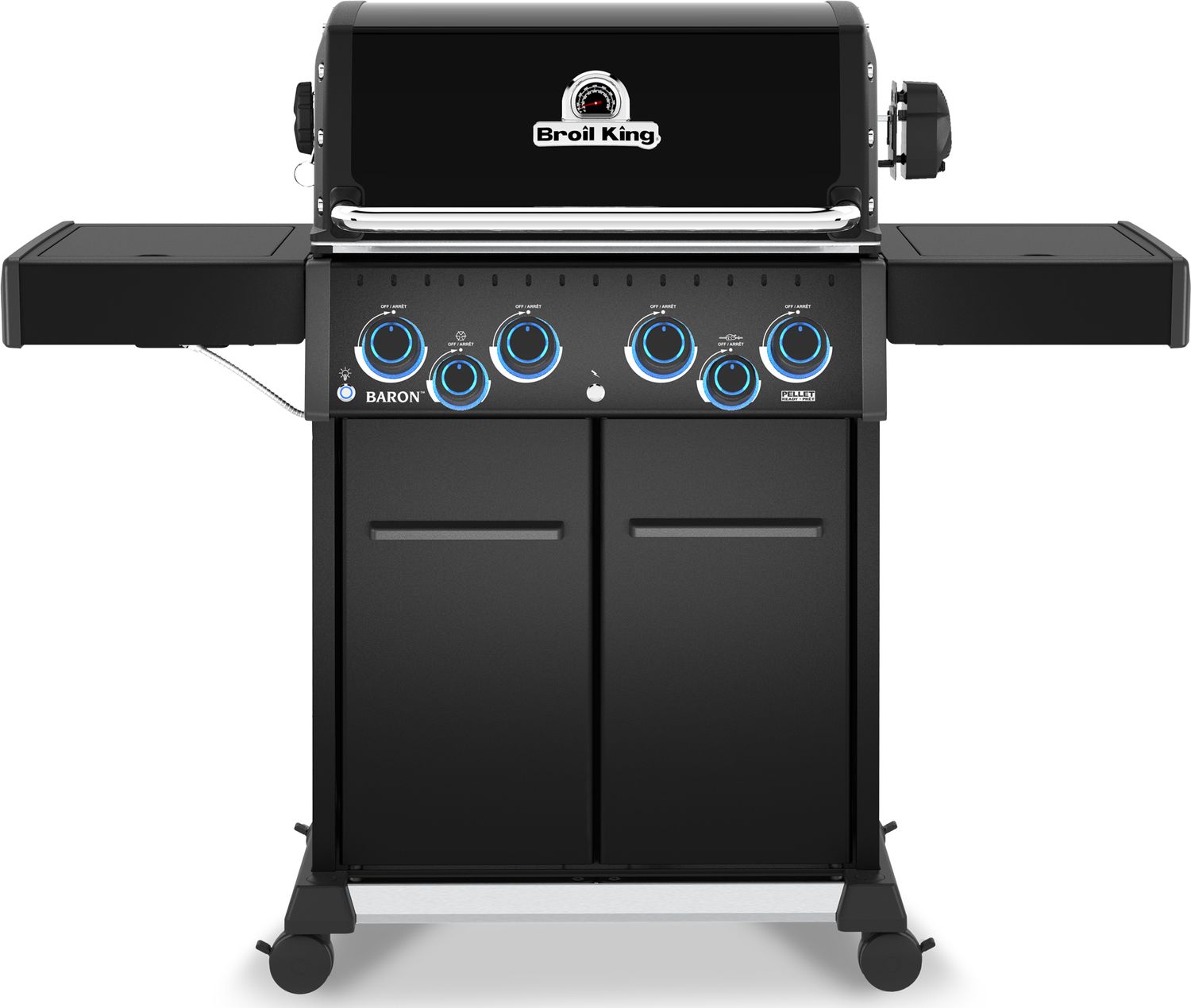 Gassgrill Baron 490 X Shadow med dreiespidd 4 brennere forfra