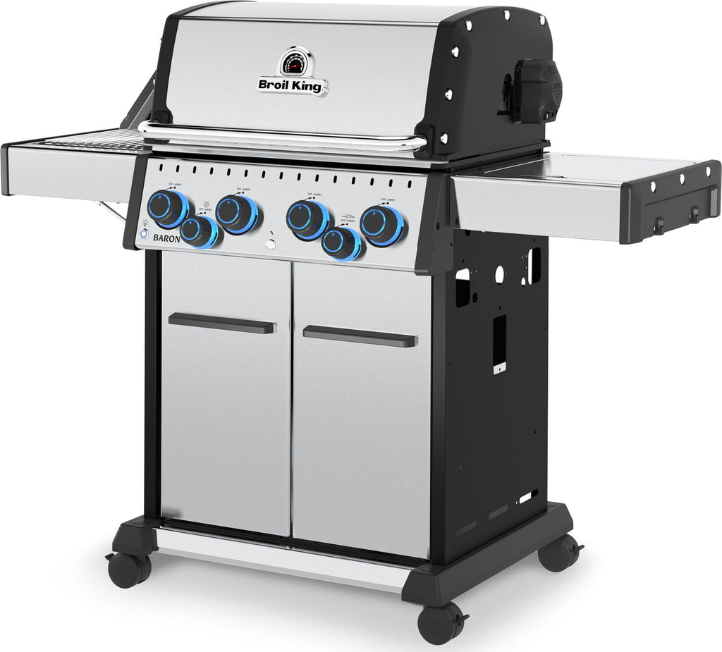 Nærbilde av støpejerns grillrist på Gassgrill Baron S 490 IRX 4 brennere med dreiespidd - Broil King
