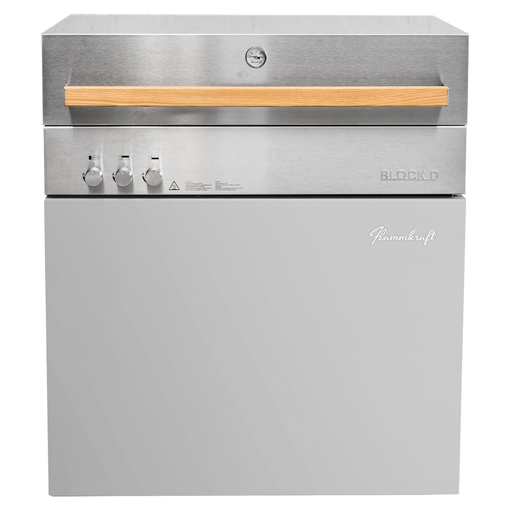 Gassgrill Block D Gen. 5 lysegrå front