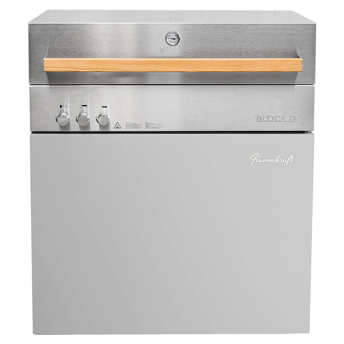 Gassgrill Block D Gen. 5 lysegrå front