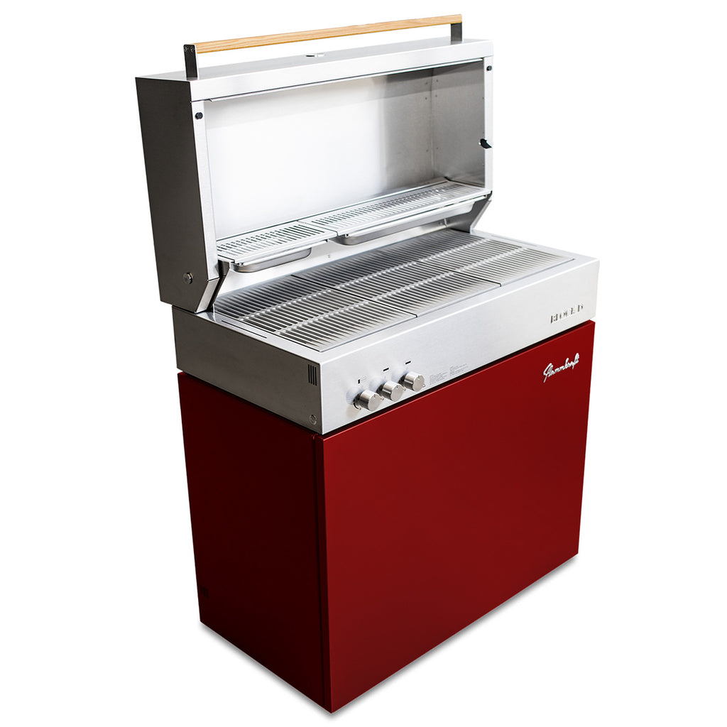 Gassgrill Block D Gen. 5 Rubin 3 brennere rustfritt stål forfra