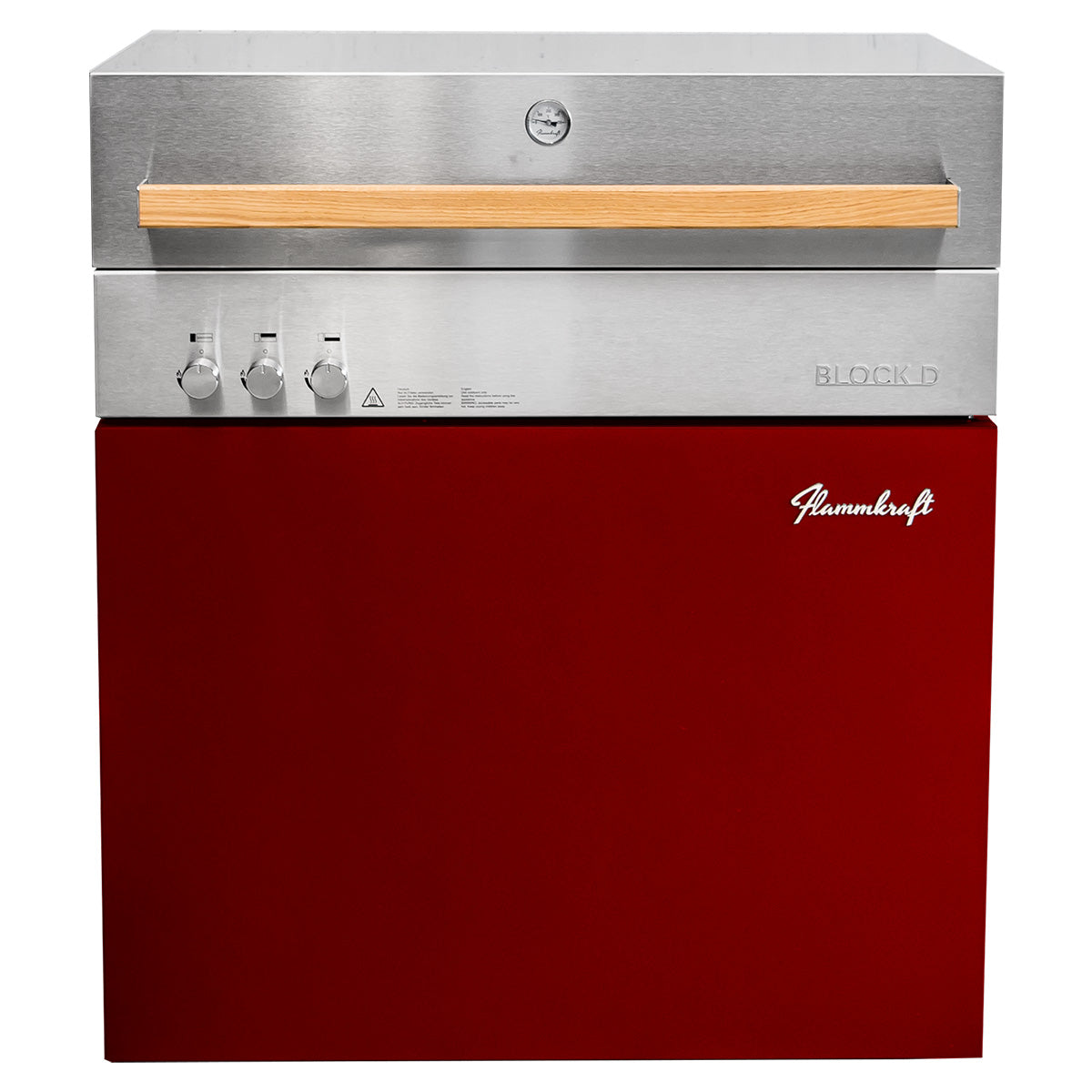 Detalj av Gassgrill Block D Gen. 5 Rubin 3 brennere rustfritt stål