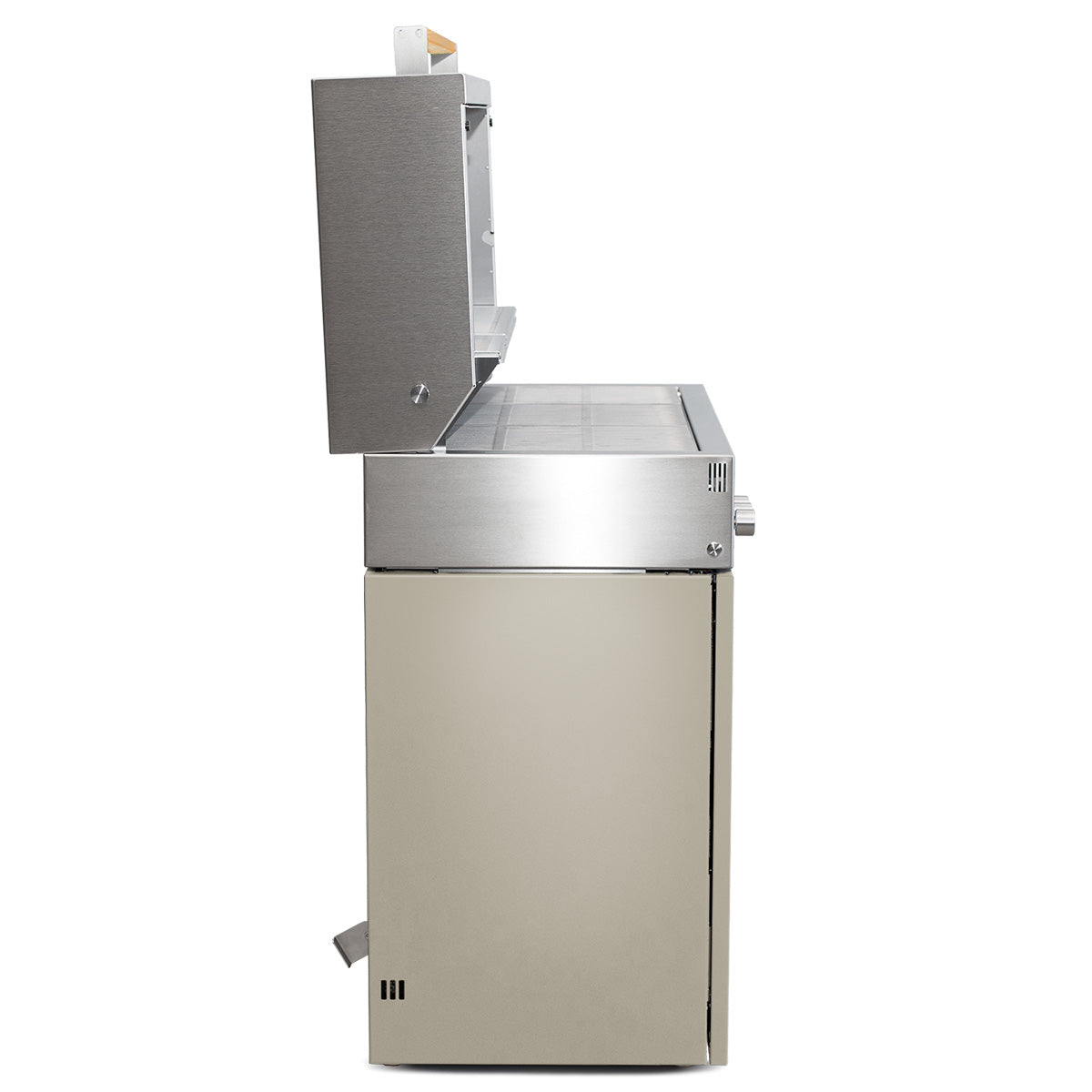 Detalj av Gassgrill Block D Gen. 5 Taupe rustfritt stål brennere