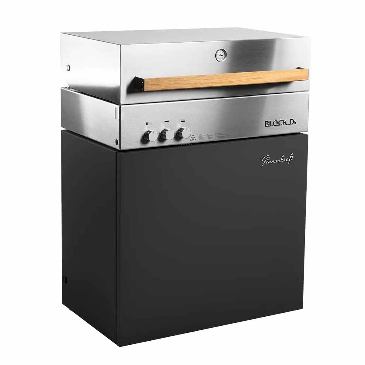 Gassgrill Block Ds Gen. 5 mørkgrå 2 brennere rustfritt stål forfra