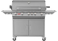 Gassgrill Brahma 5 brennere med bakbrenner og rotisserie forfra