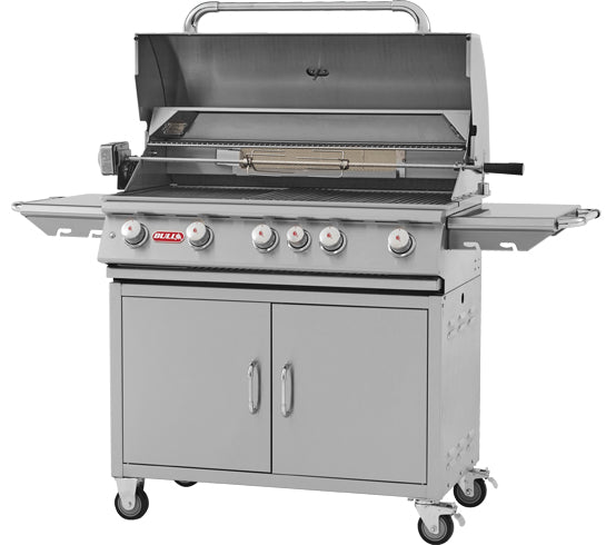 Gassgrill Brahma 5 brennere med bakbrenner og rotisserie bakside