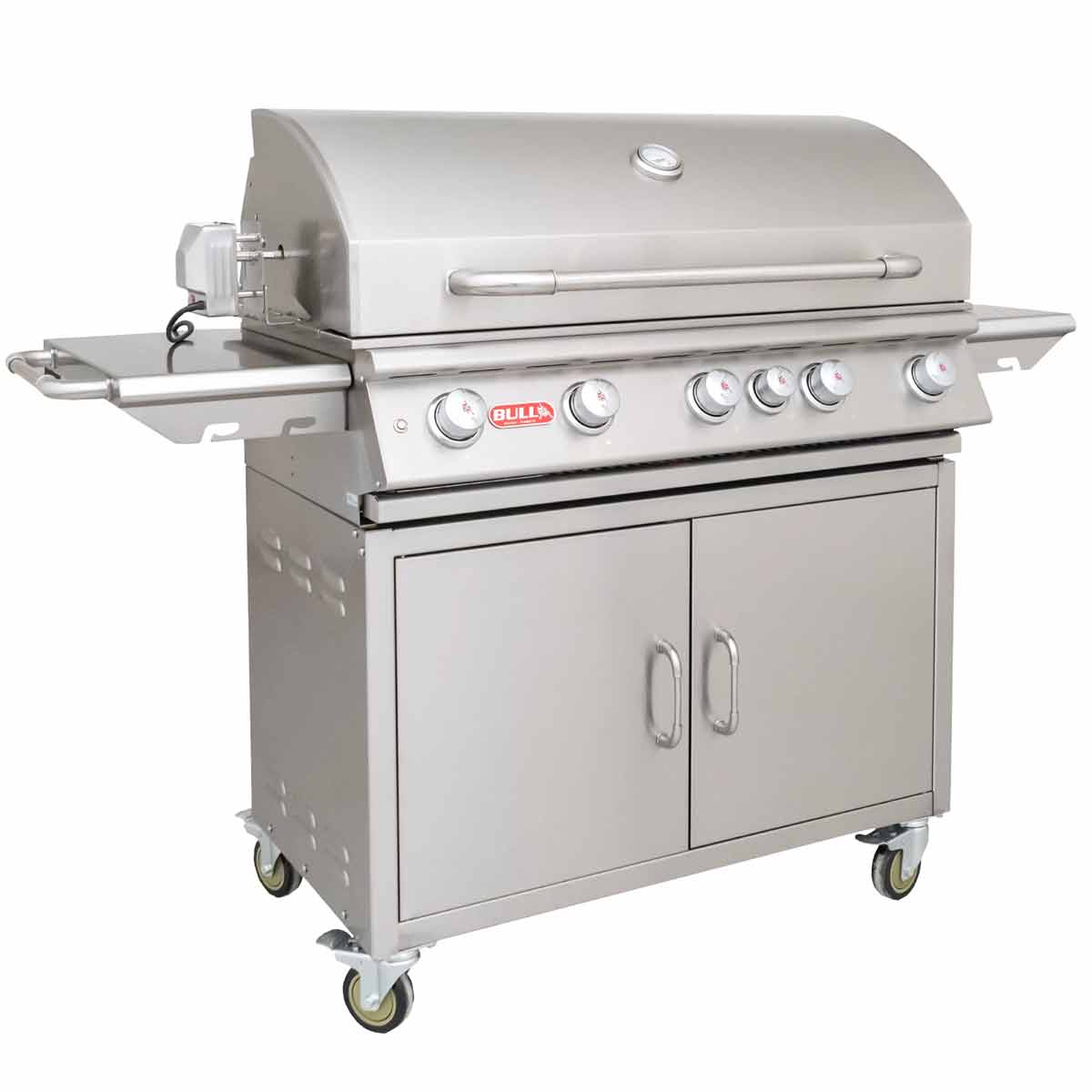 Nærbilde av grillrister på Gassgrill Brahma stasjon 5 brennere rustfritt stål rotisserie