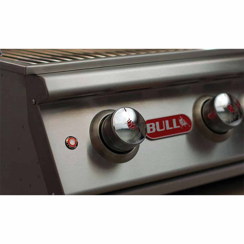 Grill lokk med termometer på Gassgrill Brahma stasjon 5 brennere rustfritt stål rotisserie