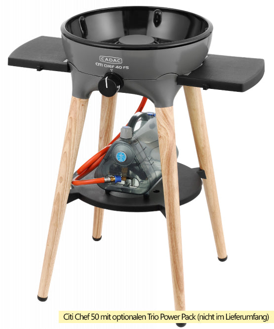Nærbilde av termometer og ventilasjonsåpninger på lokk til Gassgrill Citi Chef 40 FS