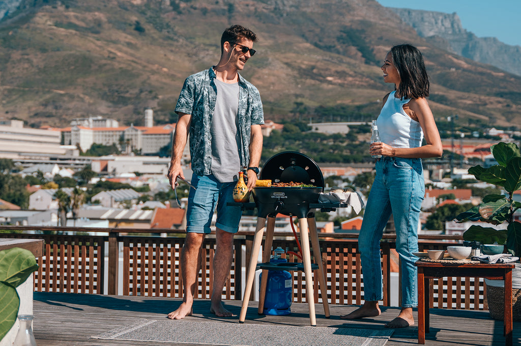 Gassgrill Citi Chef 40 FS BBQ/Dome matt black med gummitre-understell