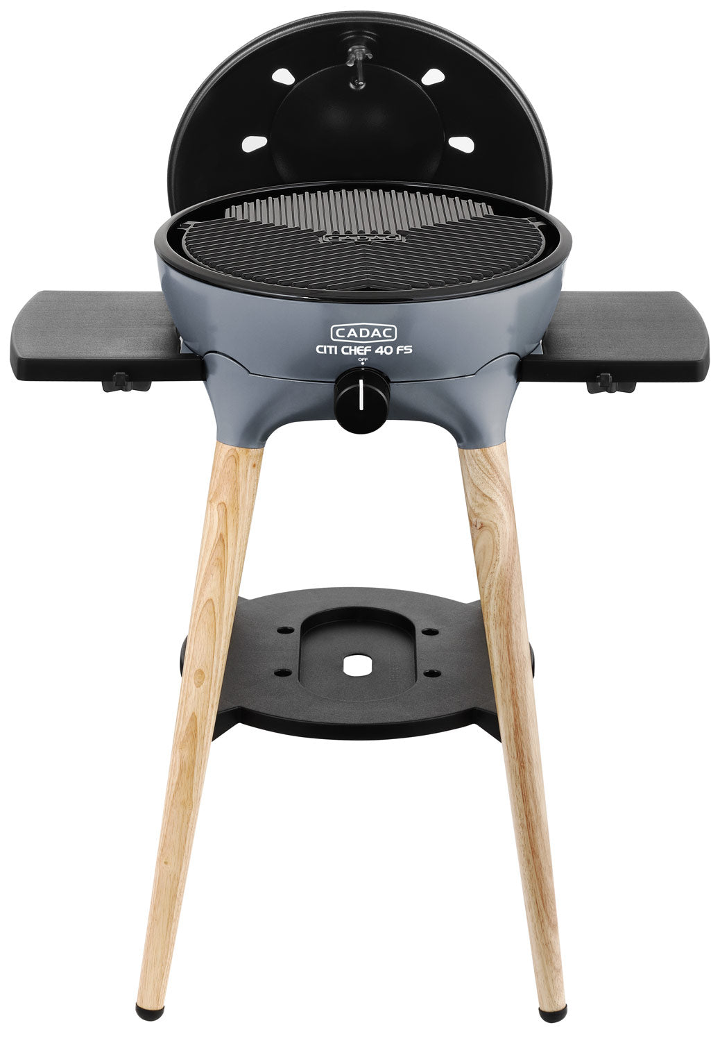 Montert bambus understell på Gassgrill Citi Chef 40 FS BBQ Dome steel grey