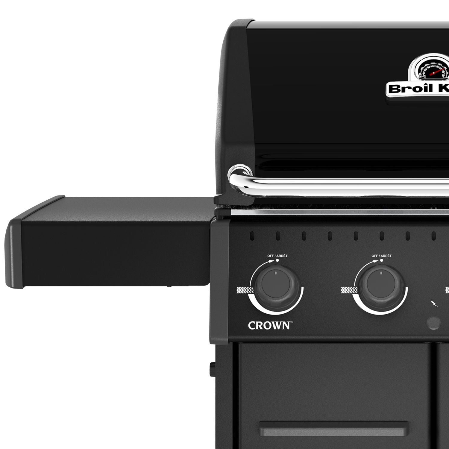 Gassgrill Crown 420 Shadow bakside med skap og hjul
