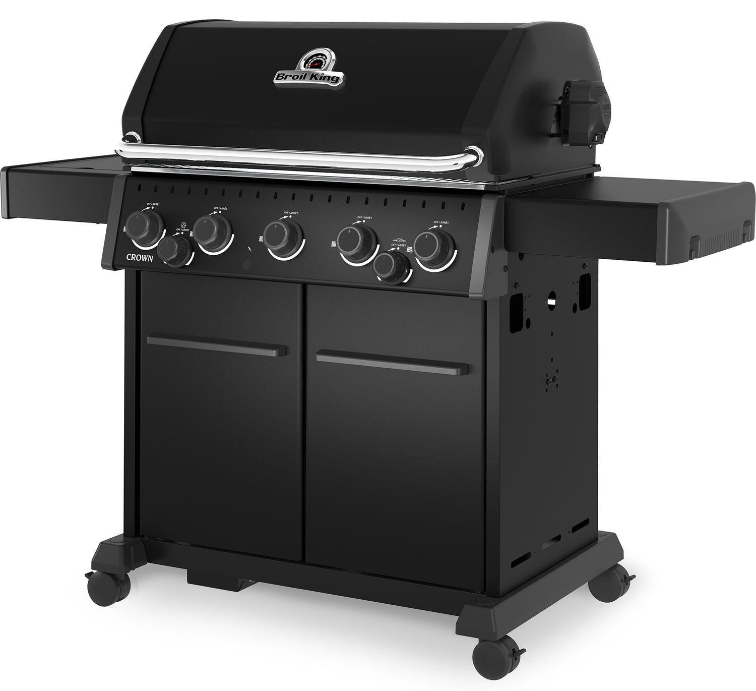 Bakbrenner og rotisserie på Gassgrill Crown 590 Shadow