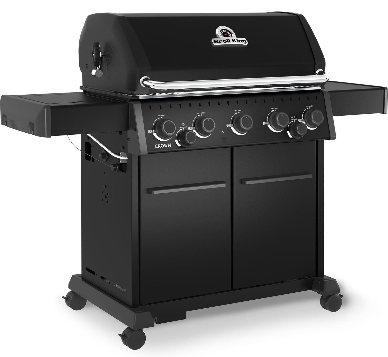 Sidebrenner på Gassgrill Crown 590 Shadow med kokeplate