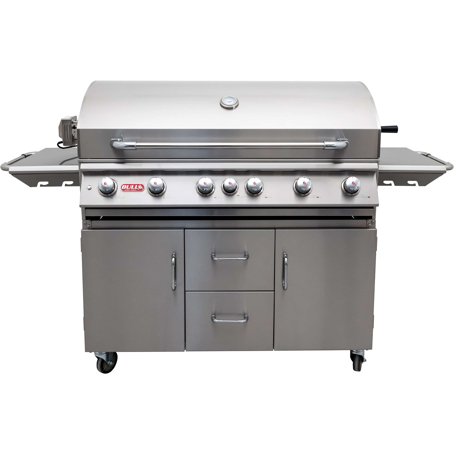 Gassgrill Diablo 6 brennere med bakbrenner og rotisserie forfra