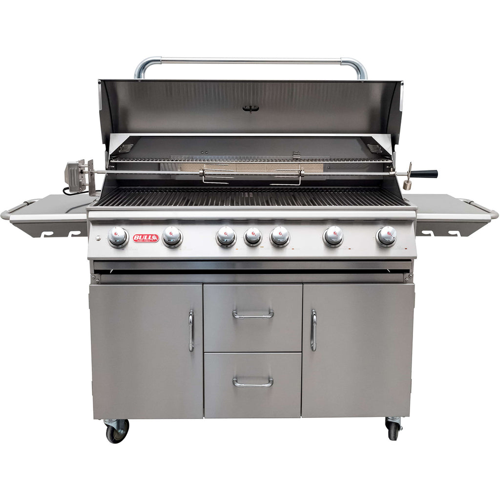 Gassgrill Diablo 6 brennere med bakbrenner og rotisserie bakside