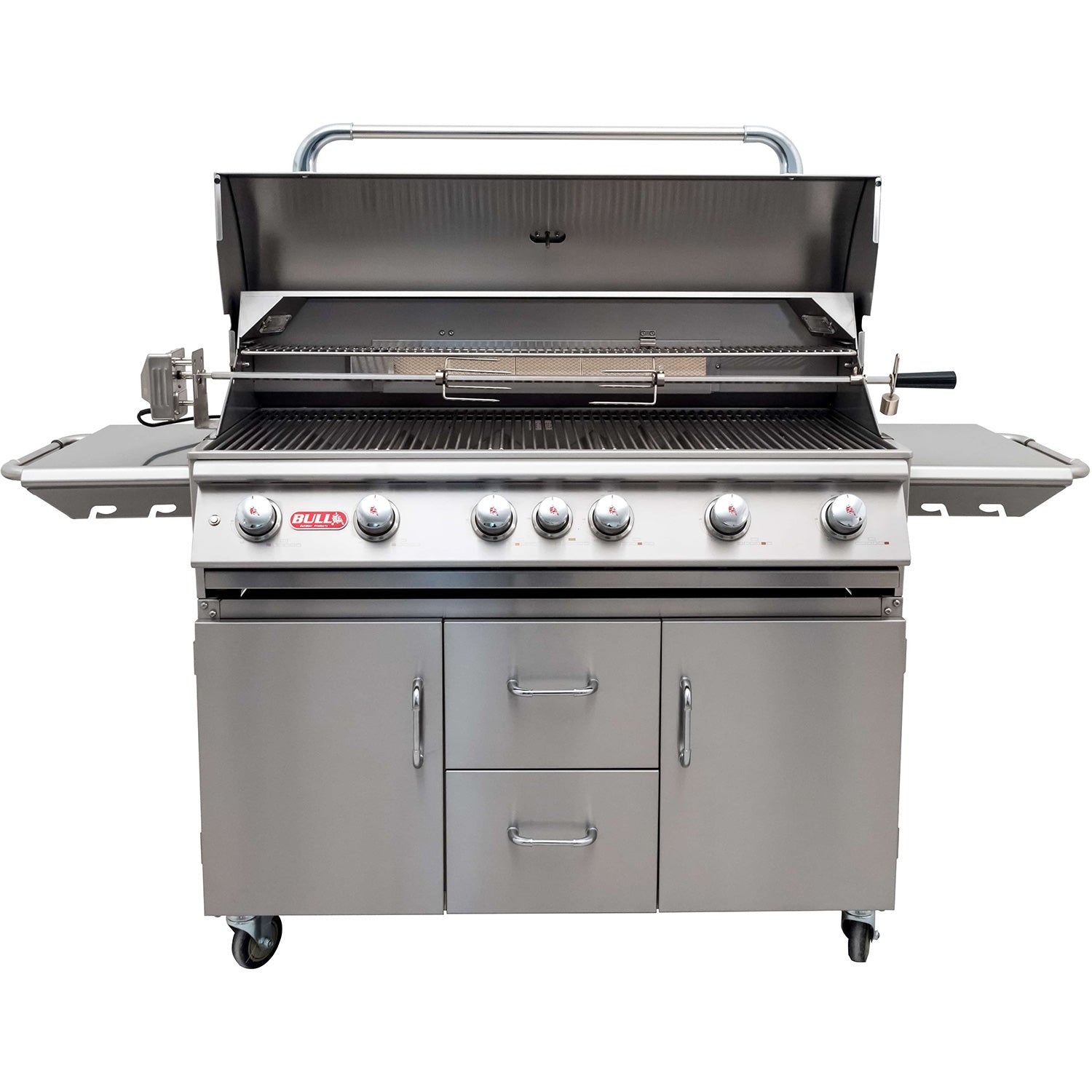 Gassgrill Diablo 6 brennere med bakbrenner og rotisserie bakside