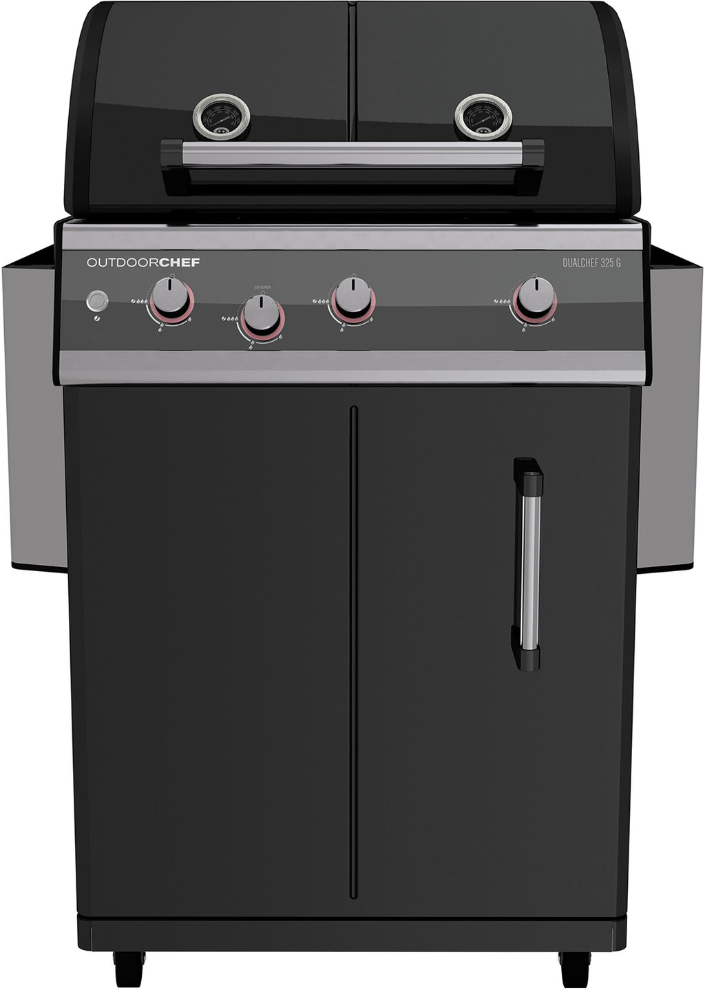 Detalj av brennere på Gassgrill Dualchef 325 G 3 brennere med sidebrenner