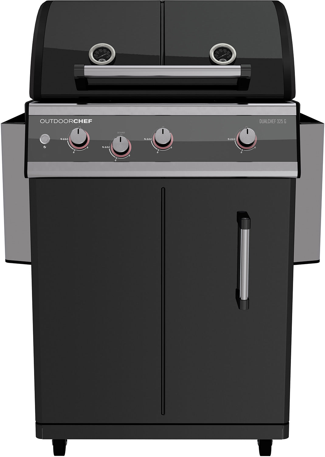Detalj av brennere på Gassgrill Dualchef 325 G 3 brennere med sidebrenner