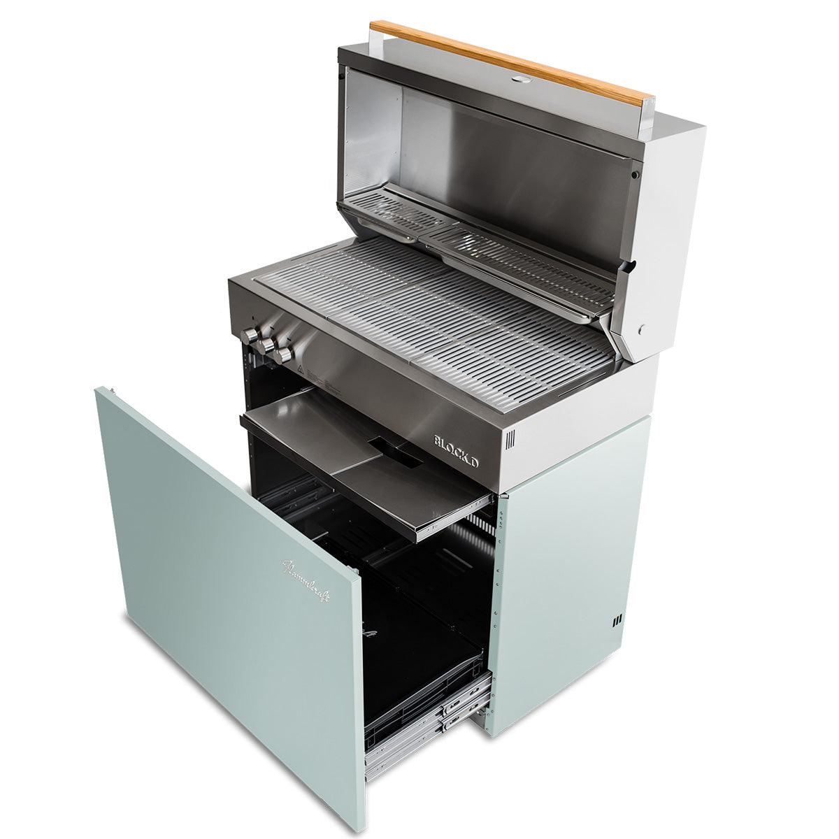Bakside av Gassgrill Flammkraft Block D Gen. 5 Pool 2 brennere