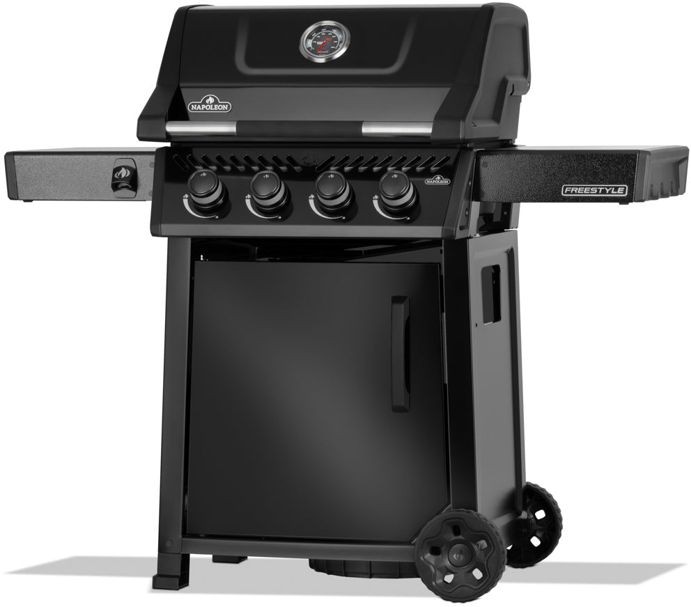 Gassgrill Freestyle 425 svart 4 brennere bakside