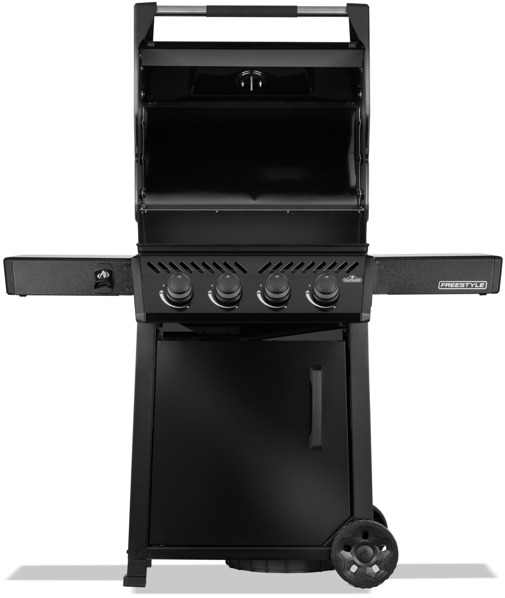 Detalj av Gassgrill Freestyle 425 svart 4 brennere brytere