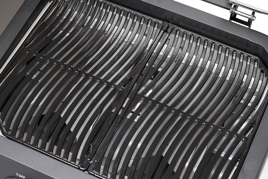 Detalj av brennere på Gassgrill G-500 2 brennere 5 kW med undervogn
