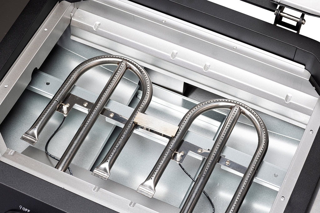 Gassgrill G-500 kompakt 2 brennere 5 kW bordgrill med lokk og termometer
