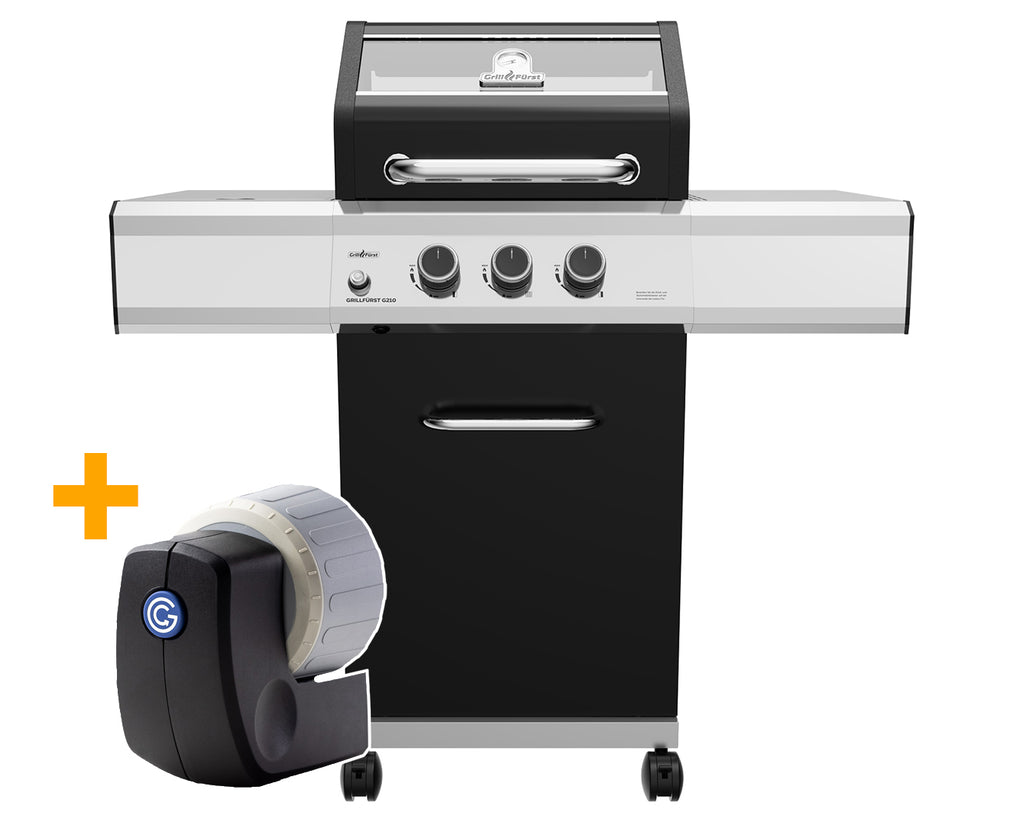 Gassgrill G210E Grill Control 2 brennere rustfritt stål forfra