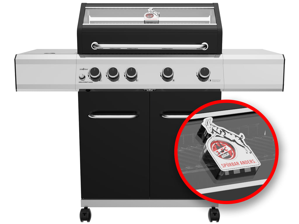 Gassgrill G410G 4 brennere støpejernsrist Grillfürst forfra