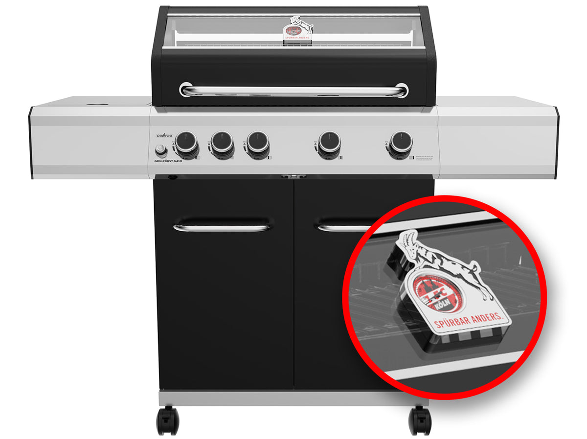 Gassgrill G410G 4 brennere støpejernsrist Grillfürst forfra