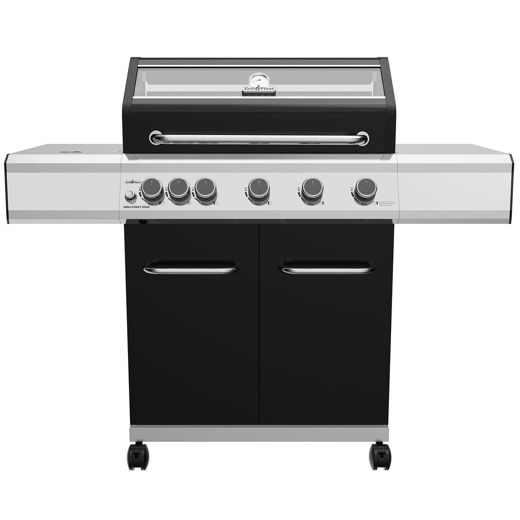 Gassgrill G510G 5 brennere støpejernsrist bakside