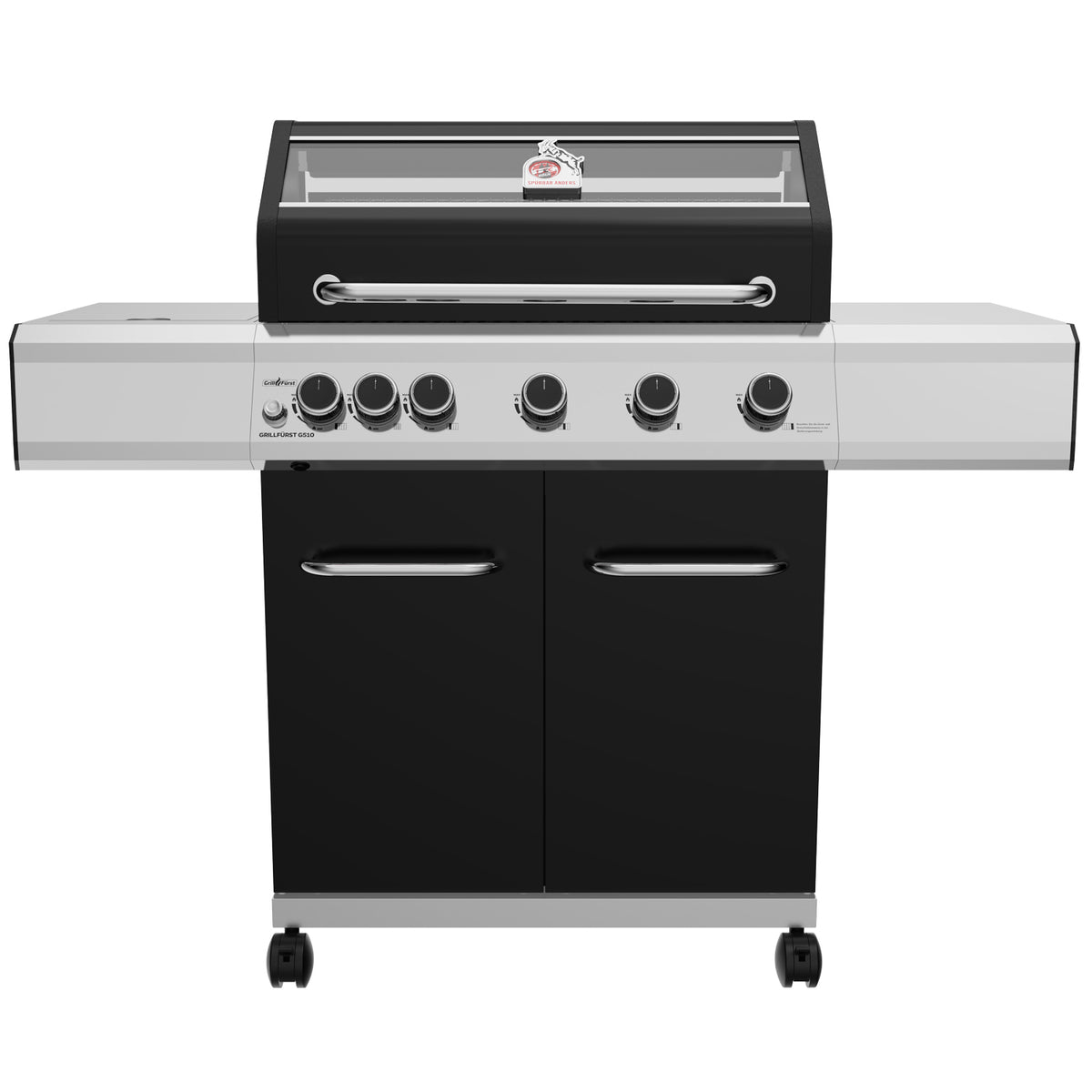 Gassgrill G510G 5 brennere støpejernsrist bakside
