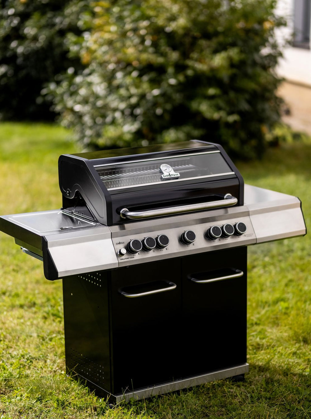 Gassgrill G520E 5 brennere bakbrenner rustfritt stål rist bak