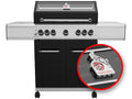 Gassgrill G520E 5 brennere rustfritt stål - Grillfürst forfra