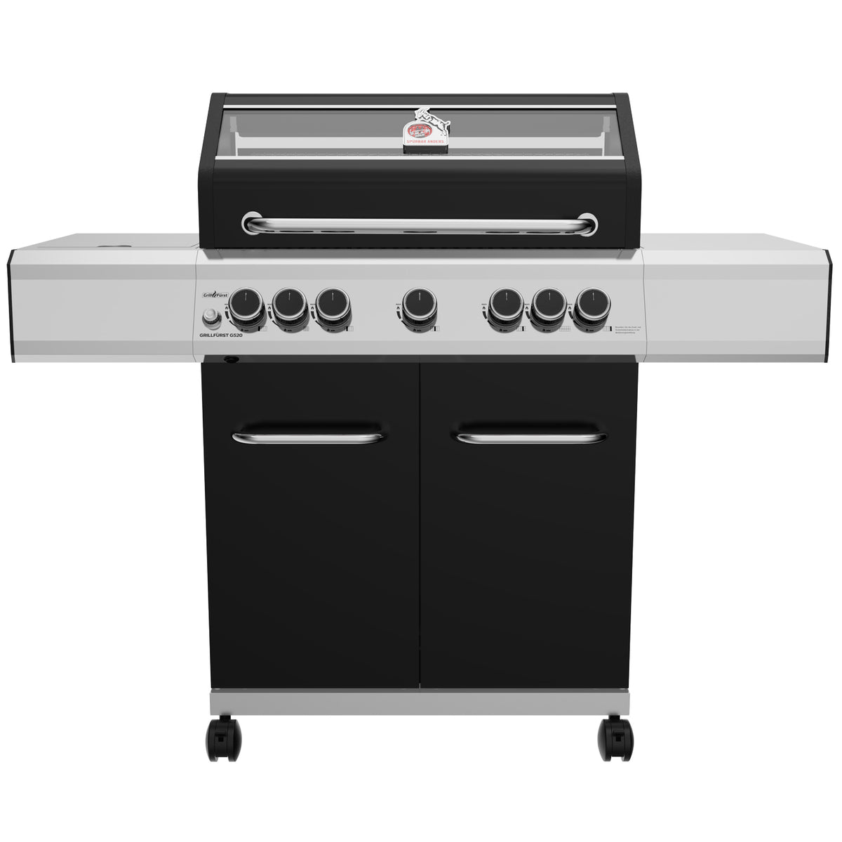 Gassgrill G520E 5 brennere rustfritt stål - Grillfürst bakside